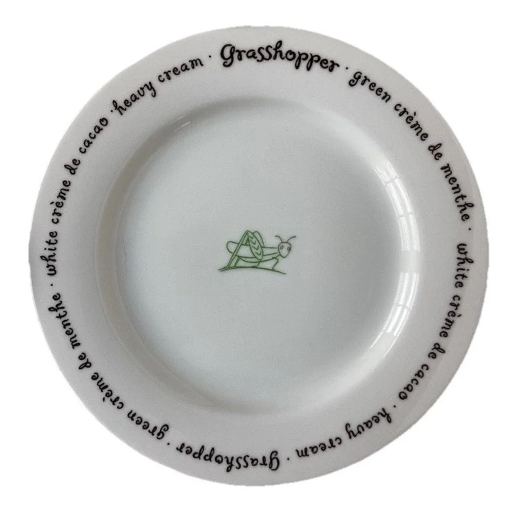 Pottery Barn Bar Lingo Appetizer Plates Set‎ of 7 Cocktail Drinks Party 8